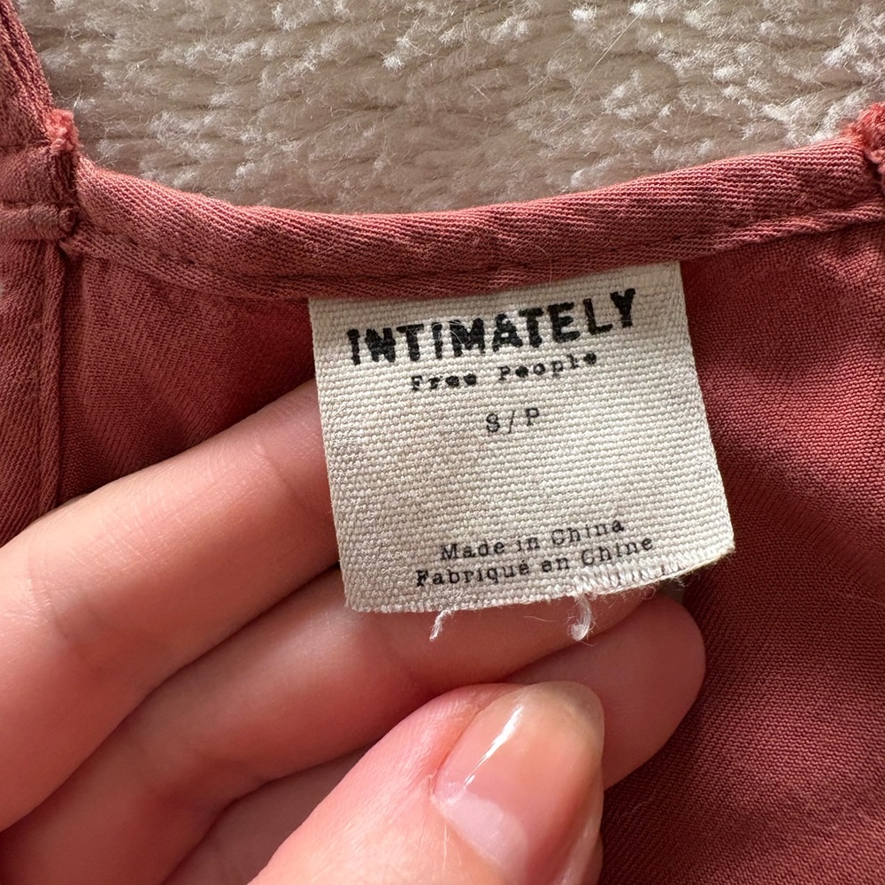 Free People Fairycore Handkerchief Hem Dress in Rust - Picture 4 of 5